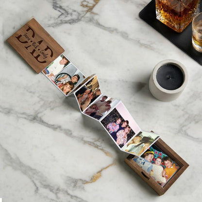 Father picture frame box with personalized photo gifts for dad, perfect for storing precious family portrait gifts.