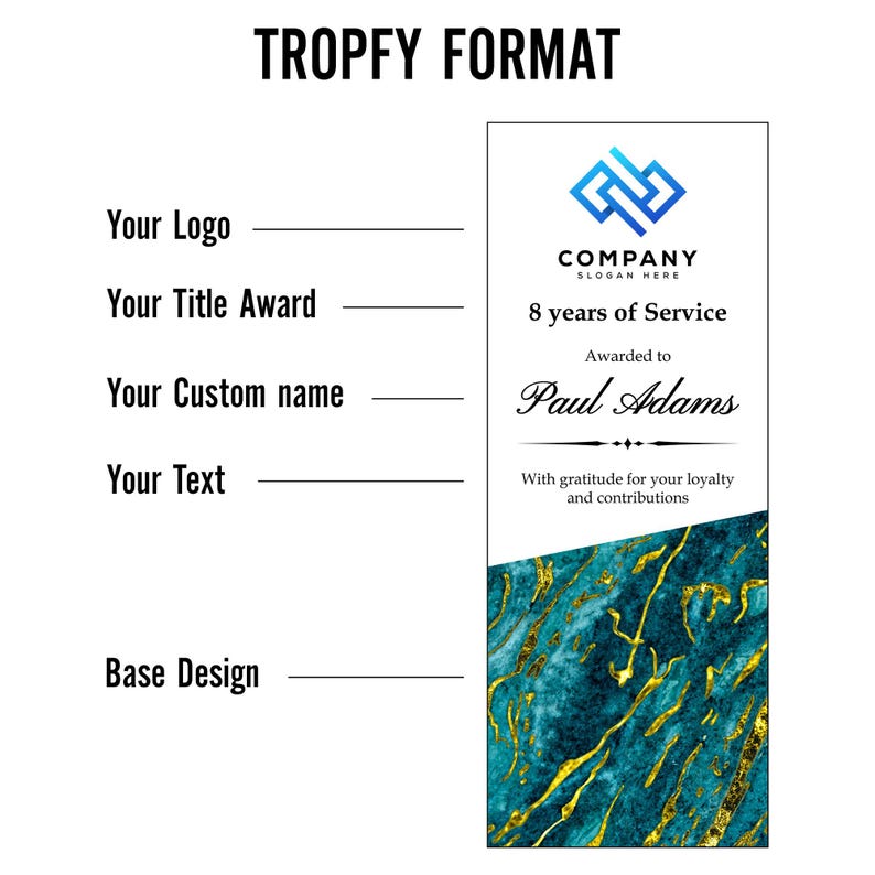 Custom year of service award, the Personalized Acrylic Award is a beautiful way to honor professional dedication.