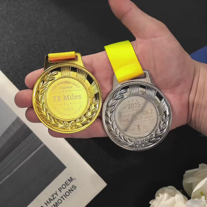 Personalized Marathon Running Medal