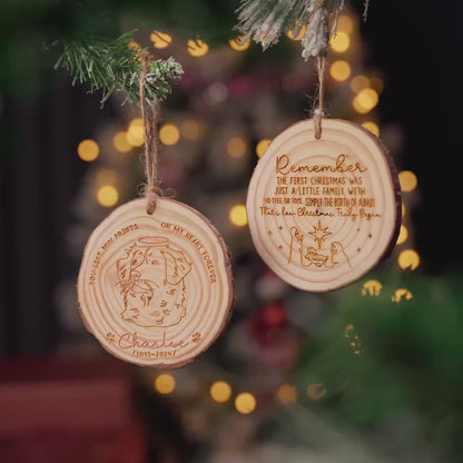 Personalized Anniversary Wedding Wooden Ornament