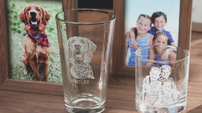 Dog Photo Personalized Whiskey Glass